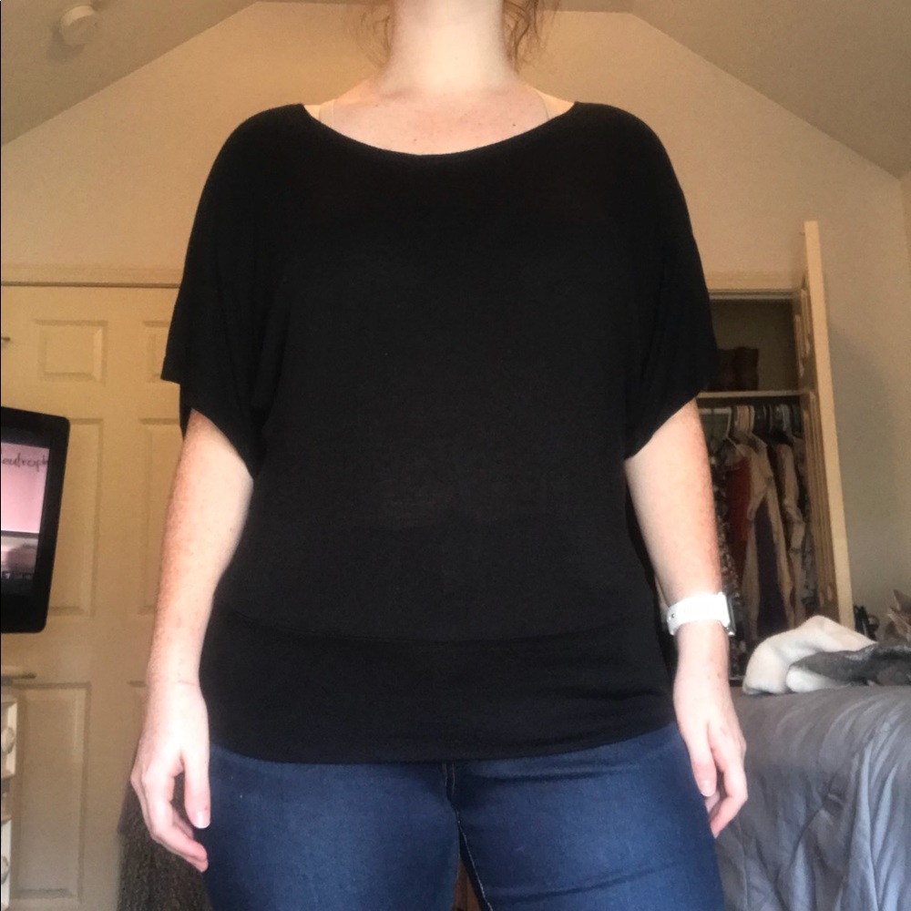 Zenana Outfitters Stretch Jersey Banded Bottom Top